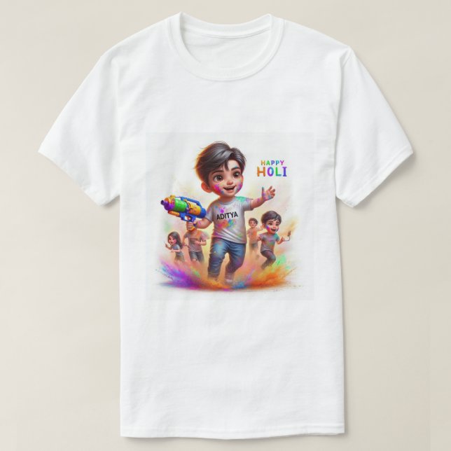 Camiseta Happy Holi  (Diseño del anverso)
