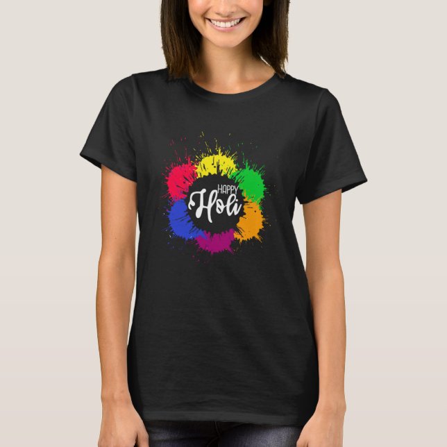 Camiseta Happy Holi Festival India Hindu Spring Men Women K (Anverso)
