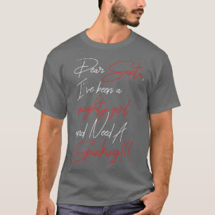 Camiseta Happy Holiday Xmas Outfit Gift Naughty Girl Dear S