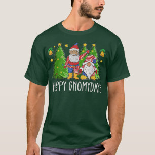 Camiseta Happy Holiday Xmas Patriotic Gnome Santa American 