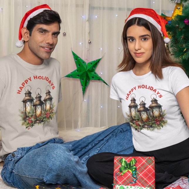 Camiseta Happy Holidays Winter Lantern (Subido por el creador)