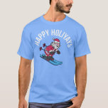 Camiseta Happy Holiyays Skiing Santa Claus Christmas Skiier<br><div class="desc">Happy Holiyays Skiing Santa Claus Christmas Skiier Xmas  .</div>