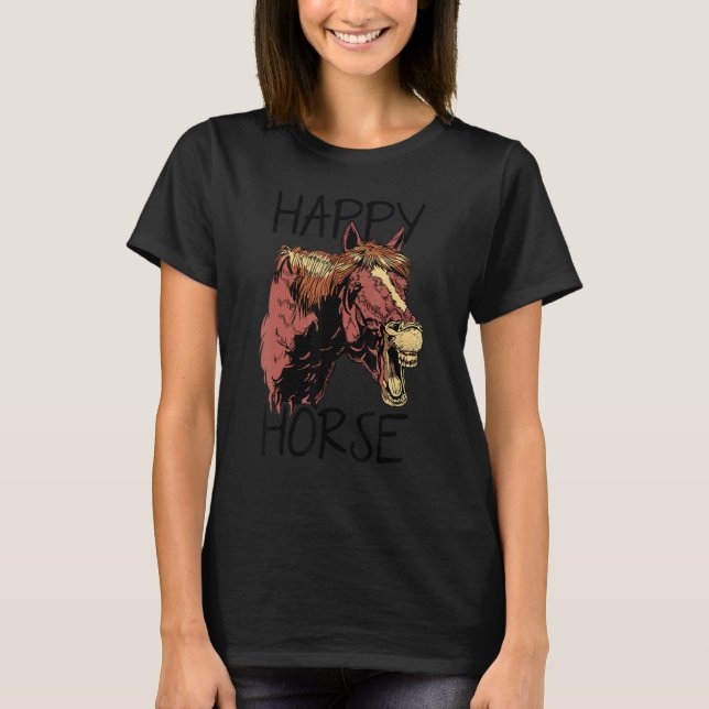 Camiseta Happy Horse Graphic Horse Lover Equestrian Rider H (Anverso)