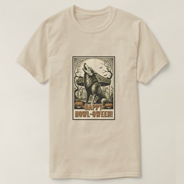 CAMISETA HAPPY HOWL-OWEEN! (Diseño del anverso)
