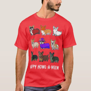 Camiseta Happy HowlAWeen Corgi Costume Halloween 