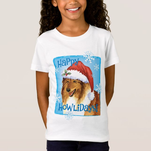 Camiseta Happy Howliday Collie (Anverso)