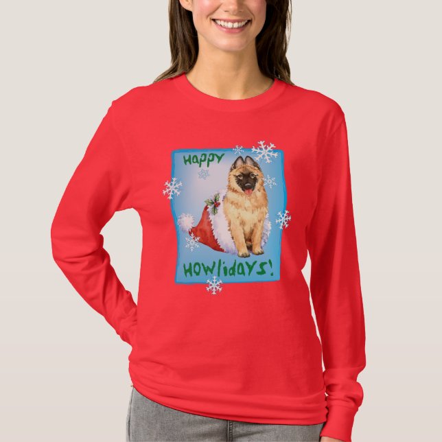Camiseta Happy Howlidays Belga Tervuren (Anverso)