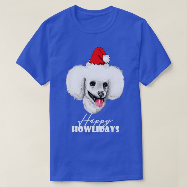 Camiseta Happy Howlidays Poodles (Diseño del anverso)