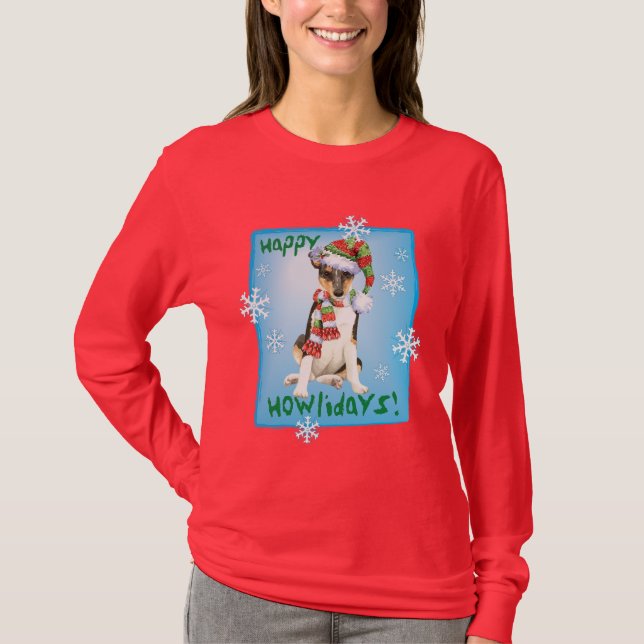 Camiseta Happy Howlidays Smooth Collie (Anverso)