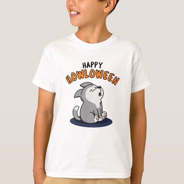 Camiseta Happy Howlowine Funny Dog Pun (Anverso)