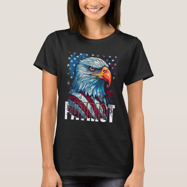 Camiseta Happy Independence Day 4th July Patriot Eagle Amer (Anverso)