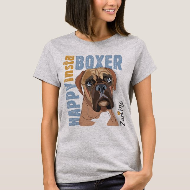 Camiseta Happy Insta Boxer - Zani Mo Dog (Anverso)