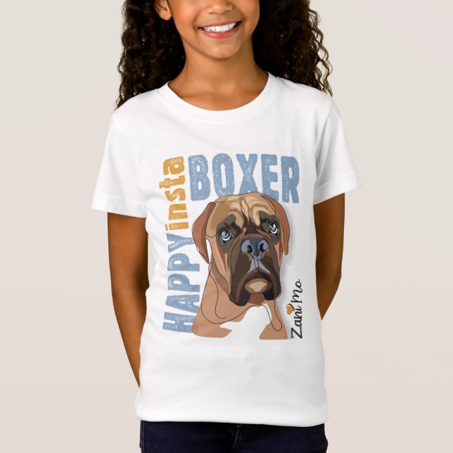Camiseta Happy Insta Boxer - Zani Mo Dog (Anverso)