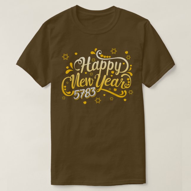 Camiseta Happy Jewish New Year 5783 Rosh Hashanah 2022 Jewi (Diseño del anverso)