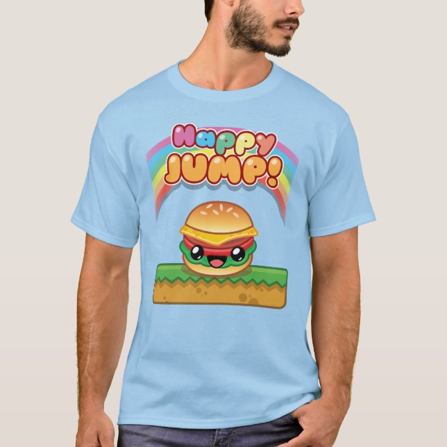 Camiseta Happy Jump Burger Title Style (Anverso)