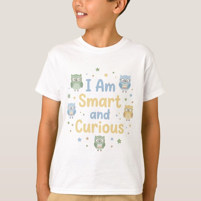 Camiseta Happy Kids Learning Affirmation Smart Curious (Anverso)