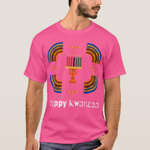 Camiseta Happy Kwanzaa Drum Kinara Seven Candles Africa Cel