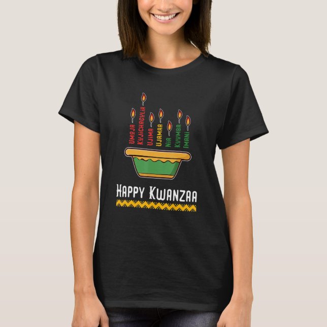 Camiseta Happy Kwanzaa Kids 7 Principles of Kwanzaa Dec 26  (Anverso)