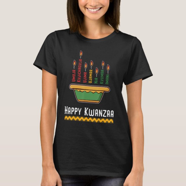 Camiseta Happy Kwanzaa Kids 7 Principles of Kwanzaa Dec 26 (Anverso)