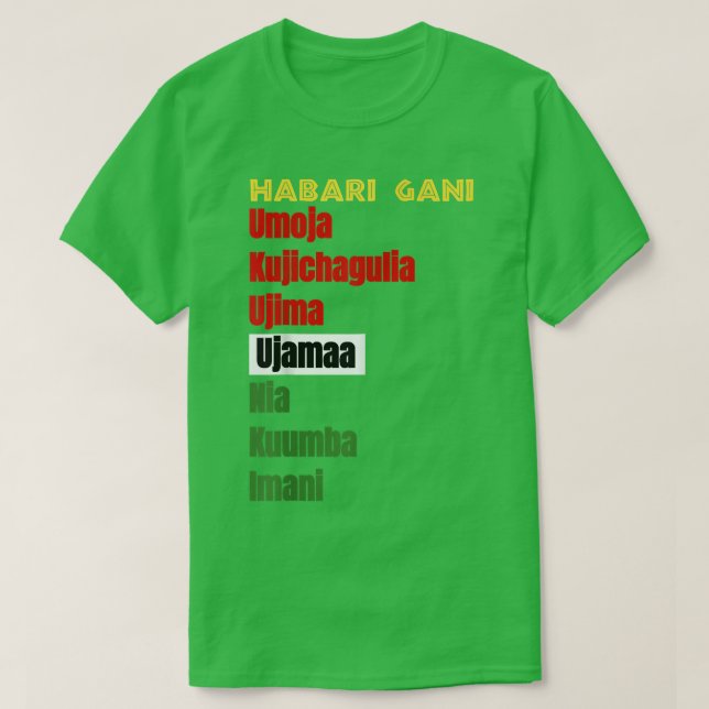 Camiseta Happy Kwanzaa Seven Principles of Kwanzaa Celebrat (Diseño del anverso)