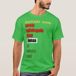 Camiseta Happy Kwanzaa Seven Principles of Kwanzaa Celebrat