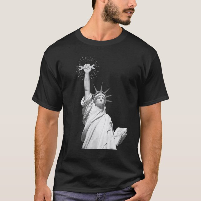 Camiseta Happy Labor Day Shirt Statue of Liberty Labor Day  (Anverso)