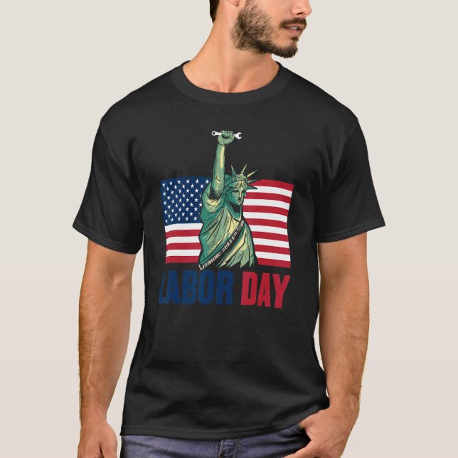 Camiseta Happy Labor day statue of liberty for menwomen US  (Anverso)