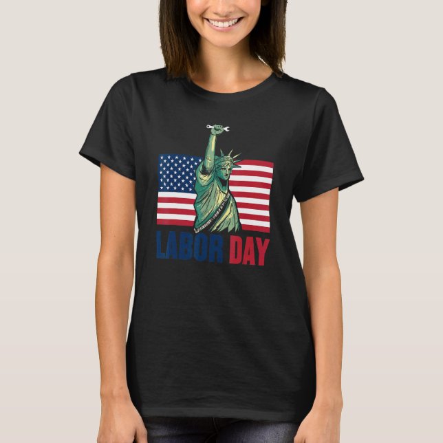 Camiseta Happy Labor day statue of liberty for menwomen US  (Anverso)