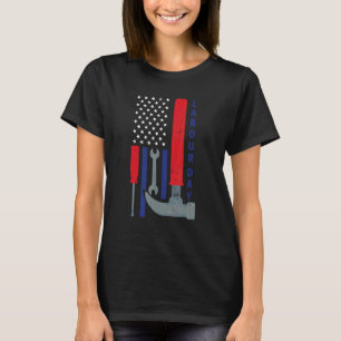 Camiseta Happy Labour Day 2022 Mechanic Tools And Usa Flag