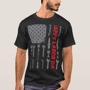 Camiseta Happy Labour Day Mechanches Tools Wrenches Spark P
