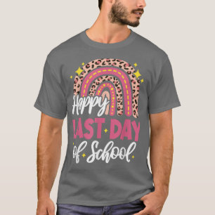 Camiseta Happy Last Day of School 2022 Rainbow Leopard Teac