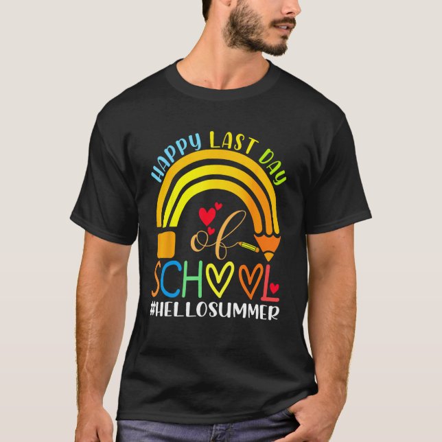 Camiseta Happy Last Day Of School Hello Summer Teacher Stud (Anverso)