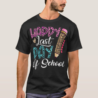 Camiseta Happy Last Day Of School Kids Teacher Student Leo