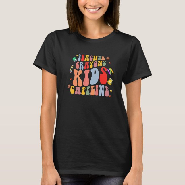Camiseta Happy Last Day of School Teachers Crayons Kids Caf (Anverso)