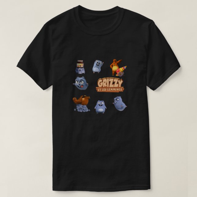 Camiseta Happy Lemmings Tabodi y Grizzy (Diseño del anverso)