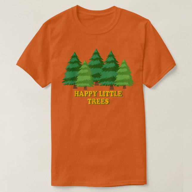 Camiseta Happy Little Tree Painters Picture Arts Costume Ho (Diseño del anverso)