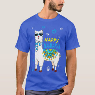 Camiseta Happy Llamakah Chanukah Llama Dreidel Hanukkah Jew