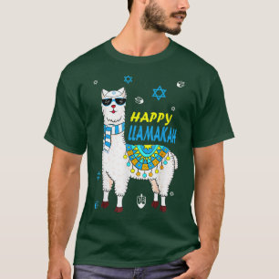 Camiseta Happy Llamakah Chanukah Llama Dreidel Hanukkah Jew