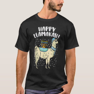 Camiseta Happy Llamakah Llama Menorah Hanukkah Chanukah Jew