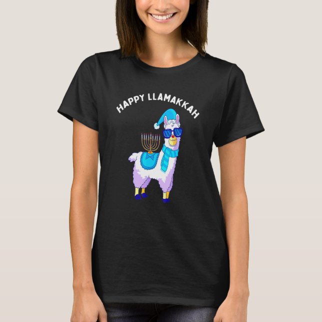 Camiseta Happy Llamakkah Hanukkah Llama Chanukah Alpaca Coo (Anverso)