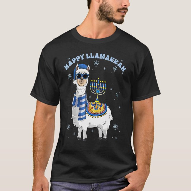 Camiseta Happy Llamakkah Hanukkah Llama Chanukah Alpaca Gir (Anverso)