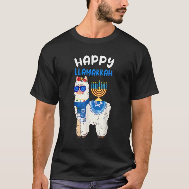 Camiseta Happy Llamakkah Hanukkah Llama Chanukah Alpaca Wom (Anverso)