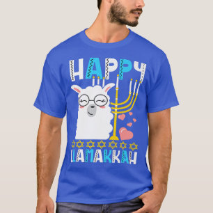 Camiseta Happy Llamakkah Jewish Hanukkah Chanukah Menorah L