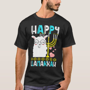 Camiseta Happy Llamakkah Jewish Hanukkah Chanukah Menorah L