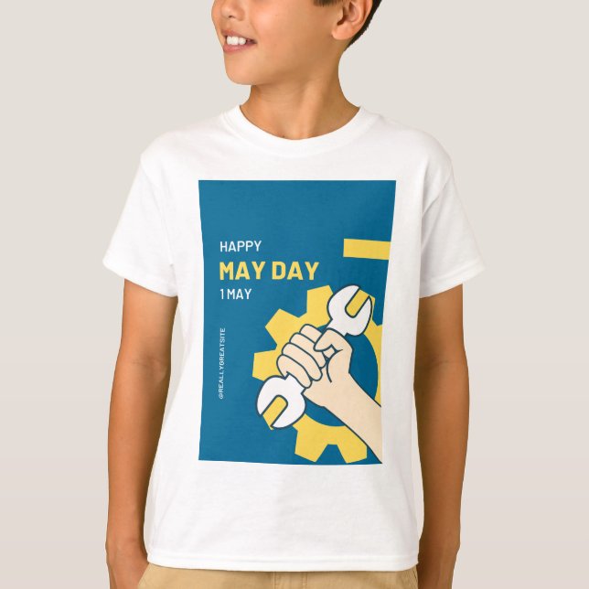 Camiseta Happy may day design (Anverso)