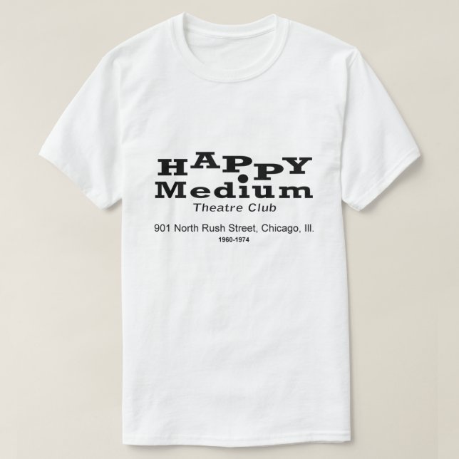 Camiseta Happy Medium Theater Club, Rush St, Chicago, IL (Diseño del anverso)