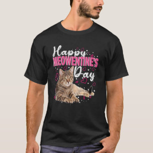 Camiseta Happy Meowentine's Day Funny Valentine's Day Cat