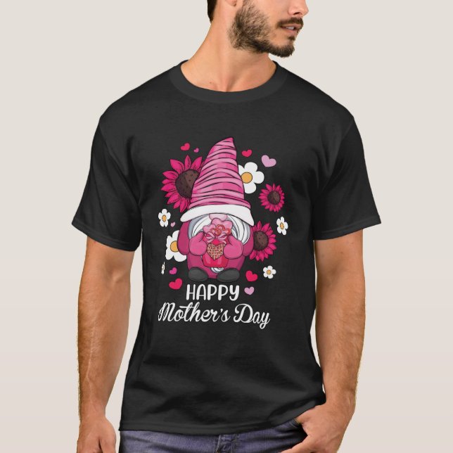 Camiseta Happy Mother s Day 2023 Gnomies Mothers Day Leopar (Anverso)