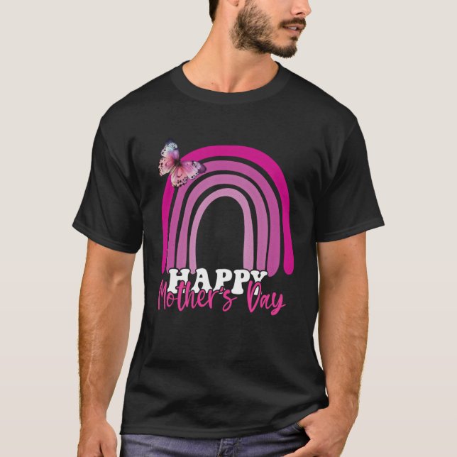 Camiseta Happy Mother s Day 2023 Mother s Day Rainbow Mom D (Anverso)
