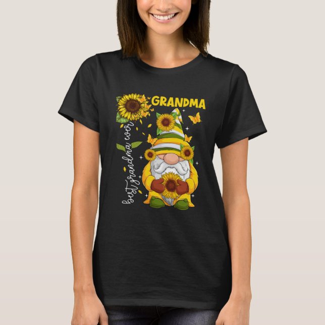 Camiseta Happy Mother s Day Grandma Sunflower Mom Gnome Mam (Anverso)